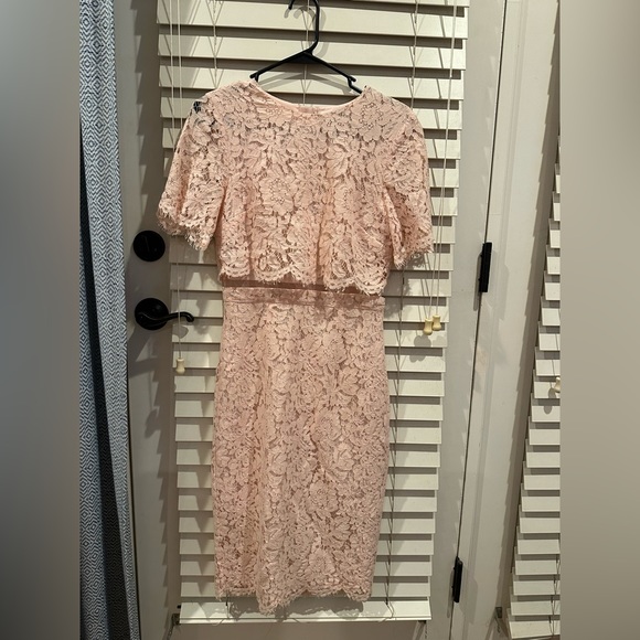 ASOS dress. Lace. Mid section shows. Light pink. - Picture 3 of 7
